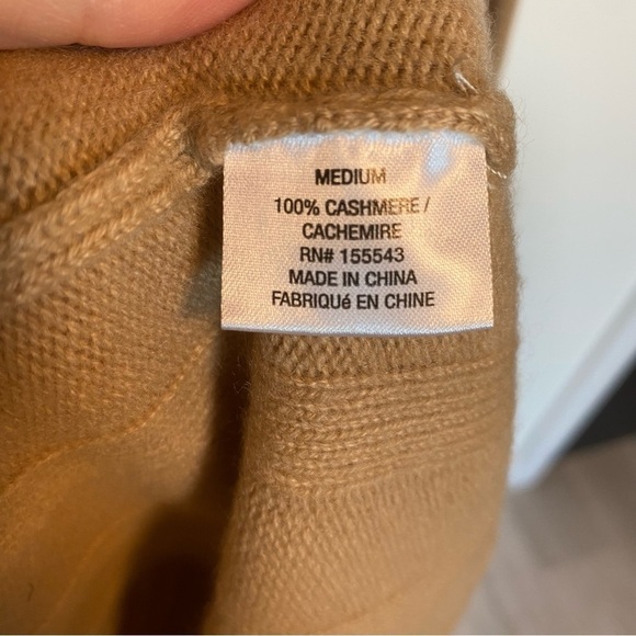 SABLYN Cory Cashmere Ribbed Knit Button Front Duster Cardigan in Caramel - Picture 11 of 12